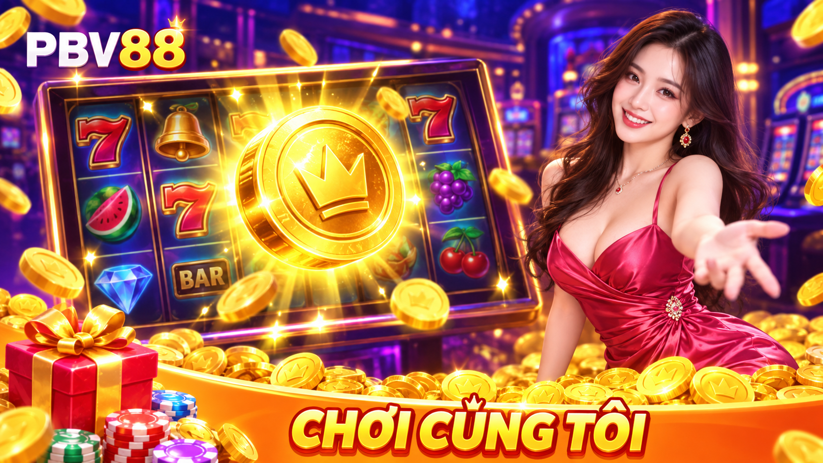 Khu vực trò chơi với nhiều nhóm nội dung